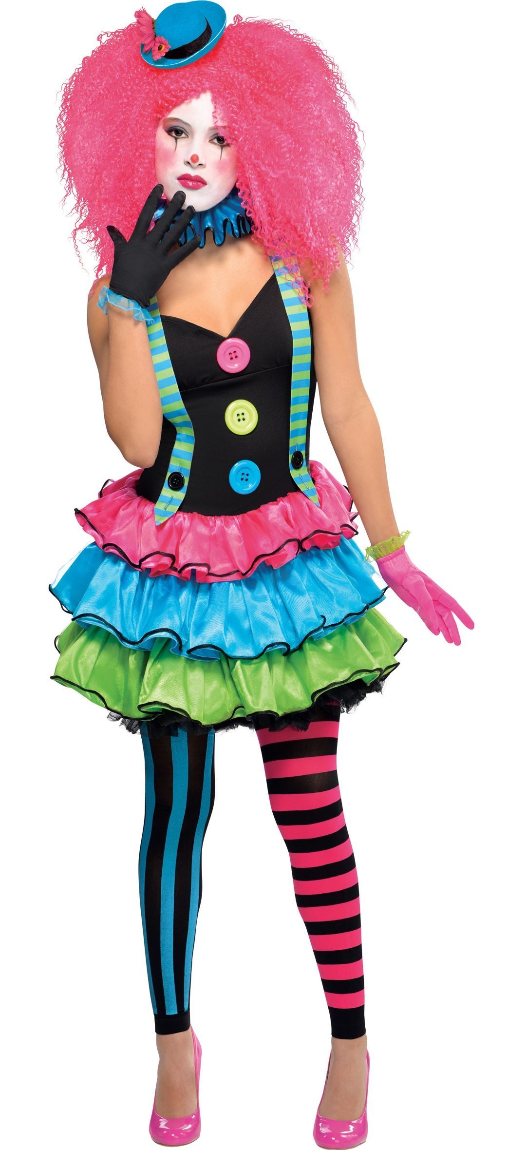 Costum Clown Girl 10 12 Ani Carnavalfiesta Costume Si Accesorii